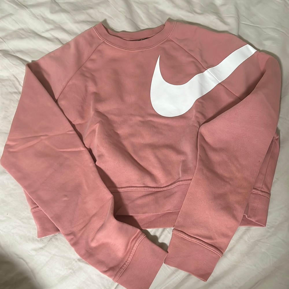 Pink cropped Nike sweater